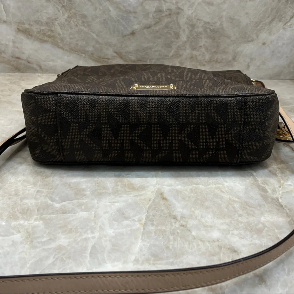 Michael Kors Dark Brown Monogram Shoulder Bag - Picture 13 of 13